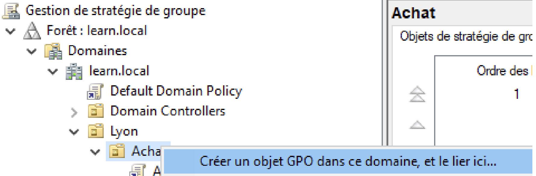 Outil de gestion des stratégies de groupe