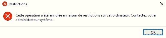 Procédure GPO Restreindre Panneau de Configuration