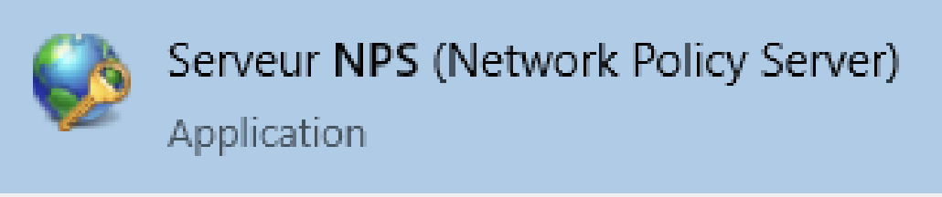 Lancer l’outil Serveur NPS
